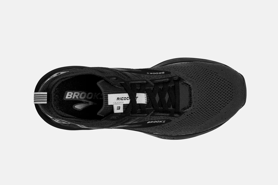 Brooks Running Shoes - Ricochet 3 Road Mens - Black - BZD-281740